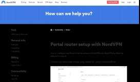 
							         How to configure Portal with NordVPN ?								  
							    