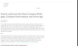 
							         How to configure the Company Portal app - Microsoft Intune | Microsoft ...								  
							    
