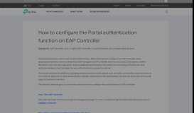 
							         How to configure the Portal authentication function on EAP Controller ...								  
							    