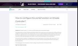 
							         How to configure the portal function on Omada Controller? | TP-Link ...								  
							    