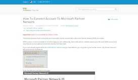 
							         How To Connect Account To Microsoft Partner Network - Intermedia ...								  
							    