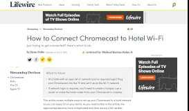 
							         How to Connect Chromecast To Hotel Wi-Fi - Lifewire								  
							    