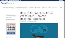 
							         How to Connect to Azure VM to RDP (Remote Desktop Protocols ...								  
							    