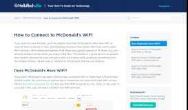 
							         How to Connect to McDonald's WiFi : HelloTech How								  
							    
