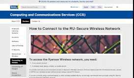 
							         how to connect to the Ryerson wireless network								  
							    