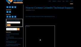 
							         How to Contact LinkedIn Technical Support - The Virtual Handshake								  
							    