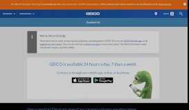 
							         How To Contact Us ~ General Contact Information | GEICO								  
							    