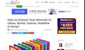 
							         How to Convert Your Network to Ufone, Warid, Telenor, Mobilink or ...								  
							    