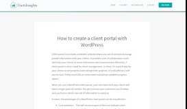 
							         How to create a client portal with WordPress - Users Insights								  
							    