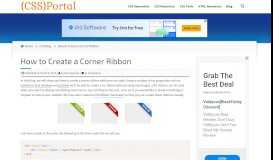 
							         How to Create a Corner Ribbon - CSSPortal								  
							    