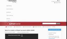 
							         How to Create a cPanel Demo Account | InMotion Hosting ...								  
							    
