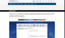 
							         How-To: Create a free Apple developer account for sideloading apps ...								  
							    