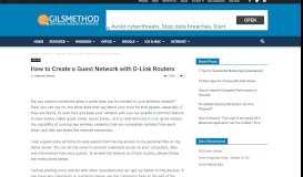 
							         How to Create a Guest Network with D-Link Routers | GilsMethod.com								  
							    