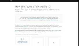 
							         How to create a new Apple ID - Apple Support								  
							    