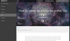 
							         How to create an enterprise portal. Our vision | Aimprosoft								  
							    