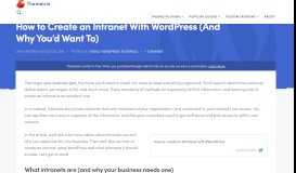 
							         How to Create an Intranet With WordPress (And Why You'd Want To)								  
							    
