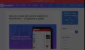 
							         How to create job search website in WordPress - a beginner's guide ...								  
							    