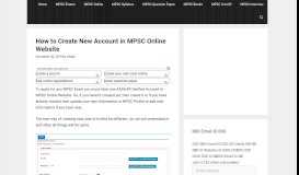 
							         How to Create New Account in MPSC Online Website – MPSC Material								  
							    