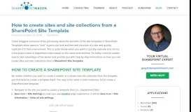 
							         How to create sites and site collections from a SharePoint Site Template								  
							    