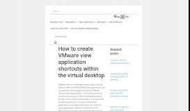 
							         How to create VMware view application shortcuts within the virtual ...								  
							    