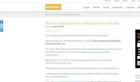 
							         How to create your own client portal - in just a few minutes - Kahootz								  
							    