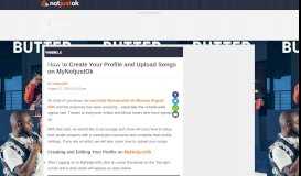 
							         How to Create Your Profile and Upload Songs on MyNotjustOk								  
							    