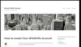 
							         How to create Your Winthrills Account – Invest With Sunny								  
							    