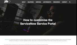 
							         How to customise the ServiceNow Service Portal | JDS Australia								  
							    