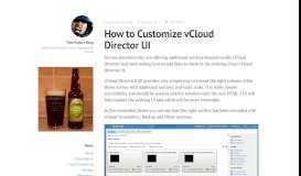 
							         How to Customize vCloud Director UI – Tom Fojta's Blog								  
							    