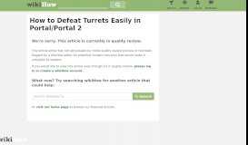 
							         How to Defeat Turrets Easily in Portal/Portal 2: 4 Steps - wikiHow								  
							    