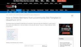 
							         How to Delete Members from a Community Site Template in ...								  
							    