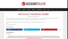 
							         How to delete your Buzznet account - ACCOUNTKILLER.COM								  
							    