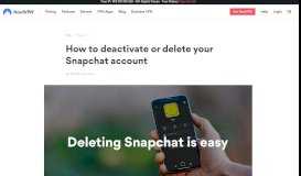 
							         How to delete your Snapchat account in 2019 | NordVPN								  
							    