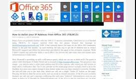 
							         How to delist your IP Address from Office 365 (FBLW15) | Blog								  
							    