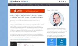 
							         How to deploy the Microsoft Office 365 ProPlus Suite with Microsoft ...								  
							    