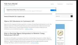 
							         How to Develop Mpesa Integration to Website Using Safaricom C2B ...								  
							    