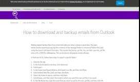 
							         How to download and backup all of your mailbox content in Outlook ...								  
							    