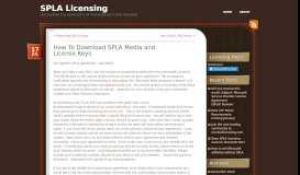 
							         How To Download SPLA Media and License Keys | SPLA Licensing								  
							    