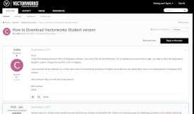 
							         How to Download Vectorworks Student version - General Discussion ...								  
							    