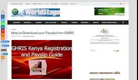
							         How to Download your Payslip from GHRIS – WorldStage								  
							    