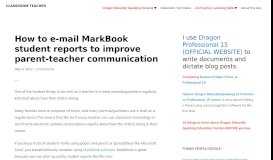 
							         How to e-mail MarkBook student reports to improve parent-teacher ...								  
							    