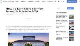 
							         How To Earn More Marriott Rewards Points in 2019 - Simple Flying								  
							    
