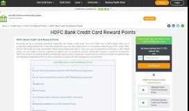 
							         How to Earn & Redeem - HDFC Bank Credit Card Reward Points								  
							    