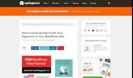 
							         How to Easily Accept Credit Card Payments on Your WordPress Site								  
							    
