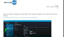 
							         How to Easily Configure Guest Wifi with Ubiquiti Edgerouter and Unifi ...								  
							    