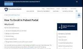 
							         How To Enroll In Patient Portal - Penn State Health Milton S. Hershey ...								  
							    