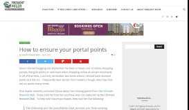 
							         How to ensure your portal points - Frequent Miler - BoardingArea								  
							    