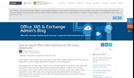 
							         How to export Office 365 mailboxes to PST using eDiscovery - CodeTwo								  
							    