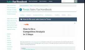
							         How to file a Sales Tax Return in Texas - SalesTaxHandbook								  
							    
