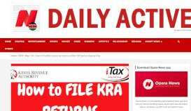 
							         How to File KRA income tax returns on KRA iTAX portal>>Step by ...								  
							    